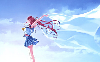 deep blue sky pure white wings misaki kurehito miyamae tomoka sky, miyamae-tomoka-sky, deep-blue-sky--pure-white-wings-misaki-kurehito HD wallpaper