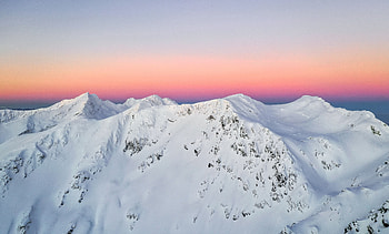 Mountain peaks, snowy layer, nature HD wallpaper