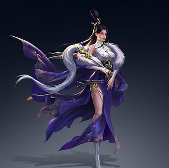 Fantasy girl, blue, girl, fantasy, xianglong meng HD wallpaper