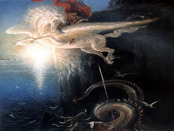 Pegasus The Warrior, mythology, wings, horse, winged, water, sun HD wallpaper