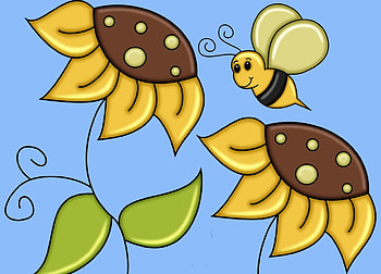 Sunflowers 2, blue, drone, brown, black, sunflowers, yellow, green HD wallpaper