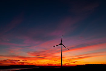 Nature, Sunset, Wind, Blades, Power Station HD wallpaper
