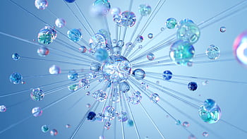 3D render abstract digital visualization depicting neural networks and AI technology. HD wallpaper