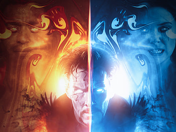 Doctor Strange In The Multiverse Of Madness, Movie, Benedict Cumberbatch, Doctor Strange, Elizabeth Olsen, Scarlet Witch HD wallpaper