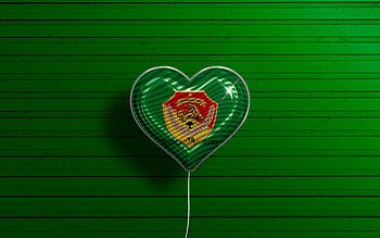 I Love East Nusa Tenggara, , realistic balloons, green wooden background, Day of East Nusa Tenggara, indonesian provinces, flag of East Nusa Tenggara, Indonesia, balloon with flag, Provinces of Indonesia, East Nusa Tenggara flag HD wallpaper