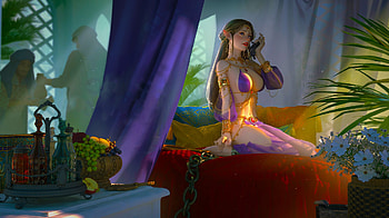 The Harem, art, fantasy, , girl, odalisque, woman, harem, beautiful, digital, lamamake HD wallpaper