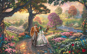 Gone With The Wind, Thomas Kinkade , Painting HD wallpaper
