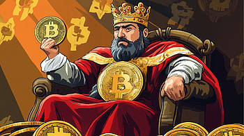 The Bitcoin King: A Stunning Cryptocurrency, cryptocurrency, bitcoin, king, wealth, throne HD wallpaper