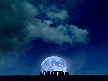 The beauty of the night, night, blue, full, moon, clouds, sky HD wallpaper