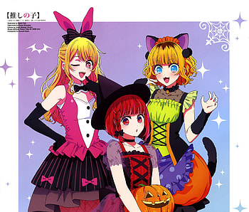 Ruby Hoshino, Arima Kana, and Mem-Cho, Anime, Oshi no Ko, Mem-Cho (Oshi no Ko), Ruby Hoshino, Kana Arima HD wallpaper