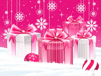 Merry Christmas, Christmas Gift, Pink, Christmas HD wallpaper
