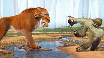 Ice Age, Diego, Sid, Miscellanea, Miscellaneous, Sloth, Glacial Period, Saber-Toothed Tiger HD wallpaper