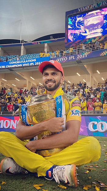Ruturaj gaikwad, cricketer, sports uniform, fan HD phone wallpaper