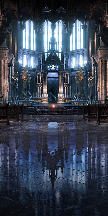 Inside a Gothic Cathedral, gothic, flame, Dark Souls, video game, Dark Souls III HD phone wallpaper