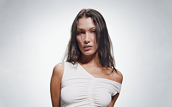 Bella Hadid, , american fashion model, portrait, hoot, white dress, popular models HD wallpaper