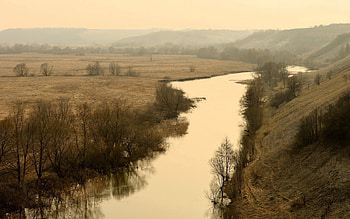 Nature, Rivers, Fields, Autumn, Russia HD wallpaper