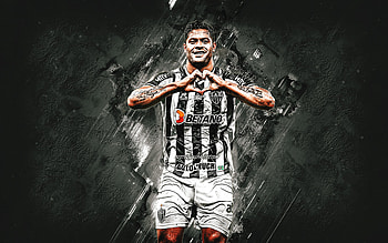 Hulk, Atletico Mineiro, Brazilian Footballer, Gray Stone Background, Football, Givanildo Vieira de Sousa, Serie A, Brazil HD wallpaper