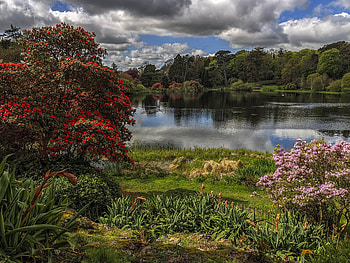 Mount Stewart Lake, Irish Countryside HD wallpaper