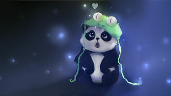 Cartoon panda, Whimsical illustrations, , Playful and animated HD wallpaper