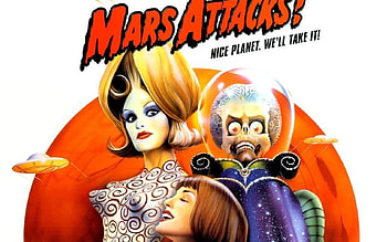 Mars Attacks!, Apocalyptic movie poster, Alien invasion, Tim Burton film HD wallpaper