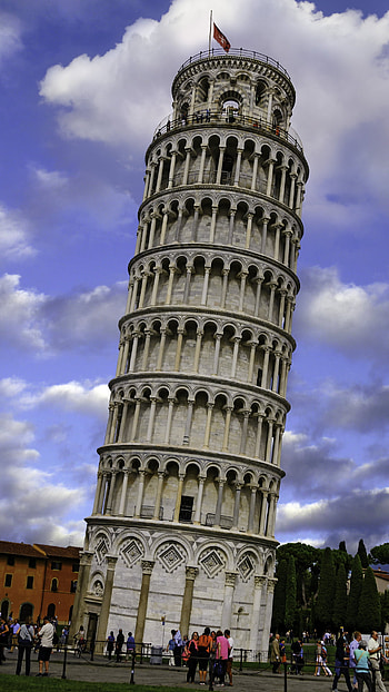 Base of Tower, Leaning structure, Beautiful background, Tower's height HD phone wallpaper