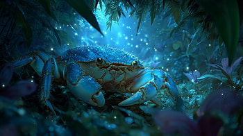 cavern animals, Crab, Animal, Cave, AI Art HD wallpaper