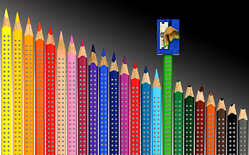Miscellanea, Miscellaneous, Color, Pencils, Pencil Sharpener, Sharpener HD wallpaper