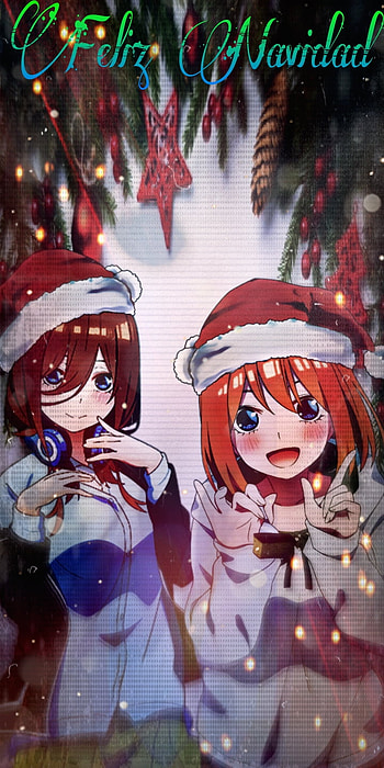 Yotsuba y Miku, Anime, Navidad HD phone wallpaper