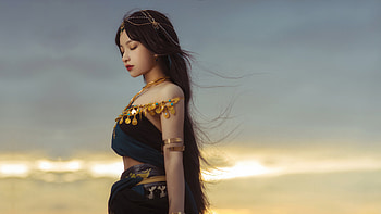 Jeweley Asian Women, fantasy-girls, asian, artist, artwork, digital-art HD wallpaper
