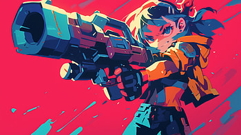 Intrepid Space Pirate - Futuristic, space pirate, Anime, gun, Digital Art HD wallpaper