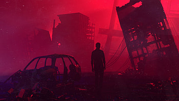 Destroyed Inside, alone, artist, artwork, digital-art, behance HD wallpaper