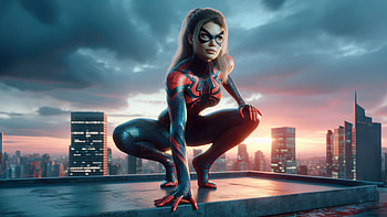 Spider Woman Fury, spider-woman, superheroes, ai, artwork, digital-art, deviantart HD wallpaper