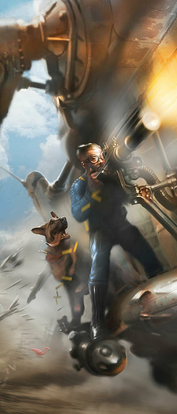 Video game Fallout 4, Virtual wasteland, Post-nuclear landscape, Gaming art HD phone wallpaper