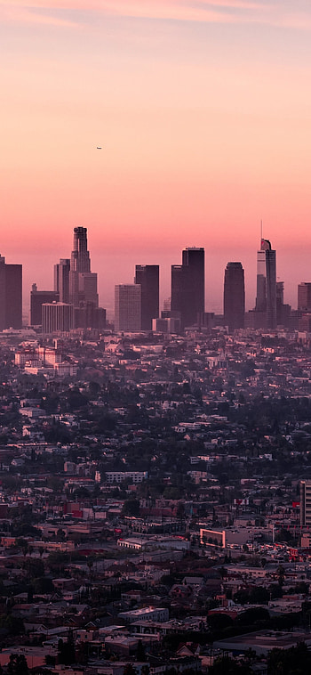 Los Angeles Skyline, Griffith Observatory, , Stunning city view HD phone wallpaper