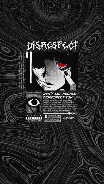 DISRESPECT, typhography, horror, diss, streetwear, anime HD phone wallpaper