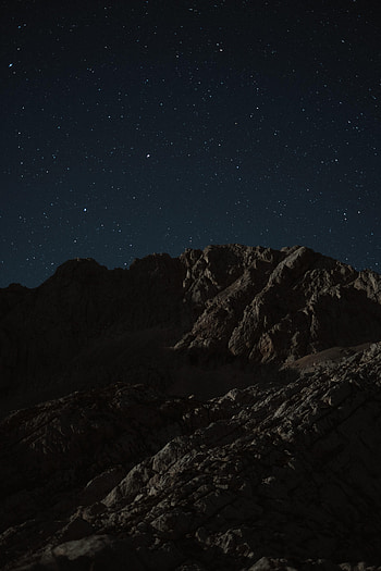 Stones, Mountains, Stars, Night, Rocks, Dark HD phone wallpaper