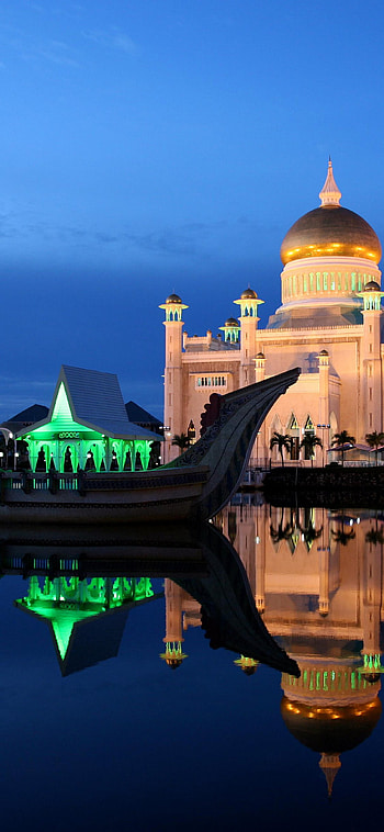 Brunei travels, Beautiful mosque , World HD phone wallpaper