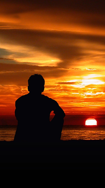 Single, Sunset HD phone wallpaper