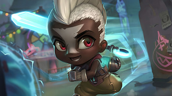 League of Legends, Chibi, Ekko, TFT Little Legends HD wallpaper