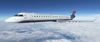 US Airways, Aerosoft CRJ 900, Flight Simulator, Aircraft HD wallpaper