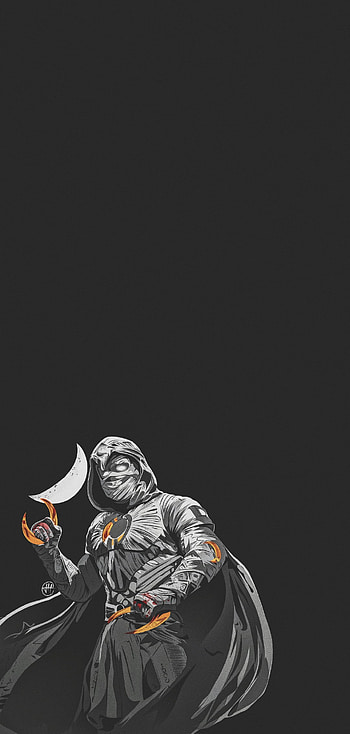 Moon Knight/ Marvel, MoonKnight, blackandwhite, vexelart, MarvelComics, CaballeroLuna, superhero, Comics, blood, DC HD phone wallpaper