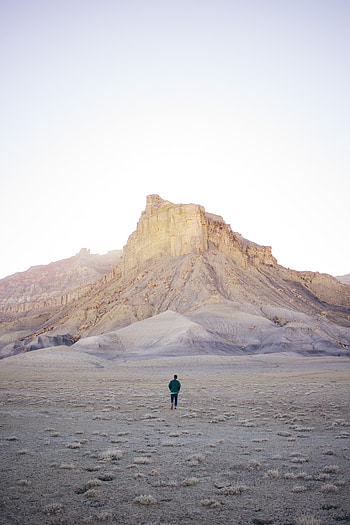 Nature, Mountains, Desert, Human, Person, Loneliness HD phone wallpaper