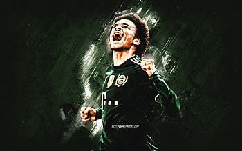 Leroy Sane, FC Bayern Munich, German footballer, portrait, Bundesliga, gray stone background, Germany, football HD wallpaper
