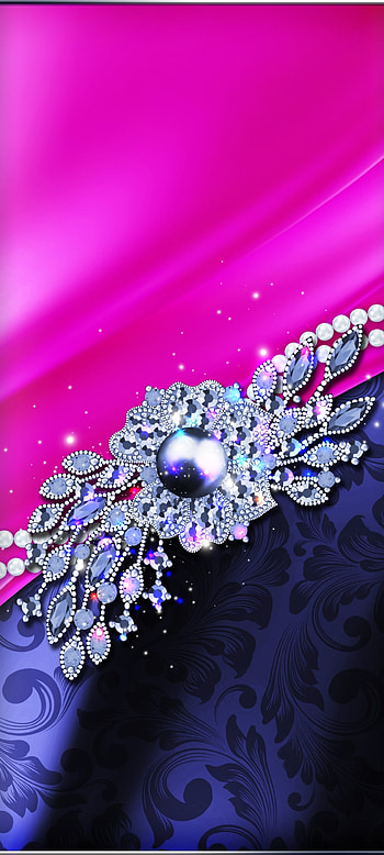 Silk Jewel Case, electric blue, magenta, Beautiful, Luxury, Diamond, Premium HD phone wallpaper