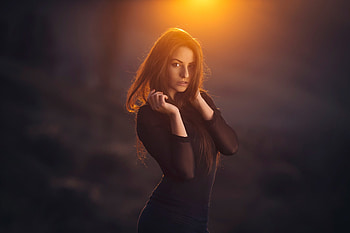 Girl Portrait Sun Rays Outdoors, girls, model, graphy, sunbeam HD wallpaper