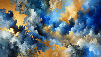 Mesmerizing Abstract Blue: Ultra, abstract blue, Abstract, cloud, blue, gold HD wallpaper