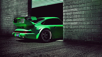 Green Porsche Rwb , porsche, cars HD wallpaper