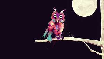 Owl Low Poly , low-poly, owl, artist, artwork, digital-art HD wallpaper