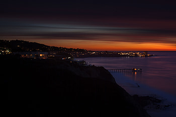 Night, Cities, Sunset, Usa, Shore, Bank, United States, Scripps HD wallpaper