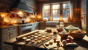 Holiday Cookie Baking Scene, cookie baking, baking, cookie, Christmas HD wallpaper
